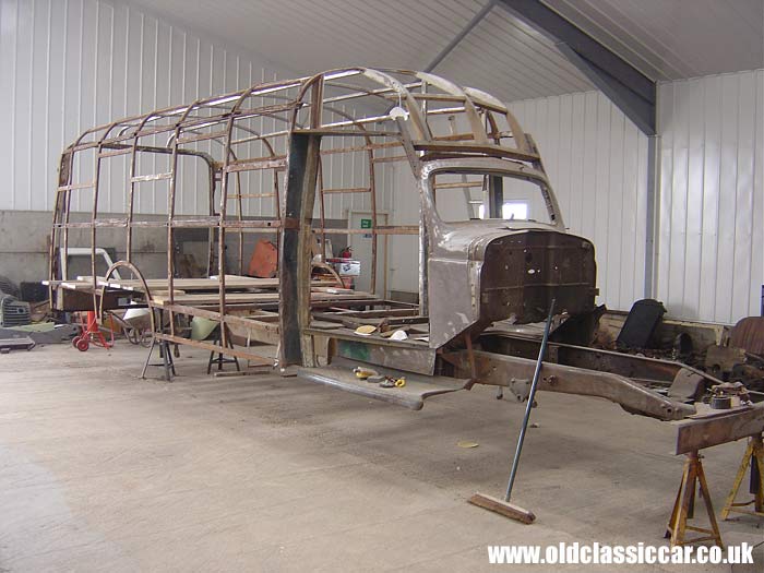 Full view of the truck once paint had been stripped