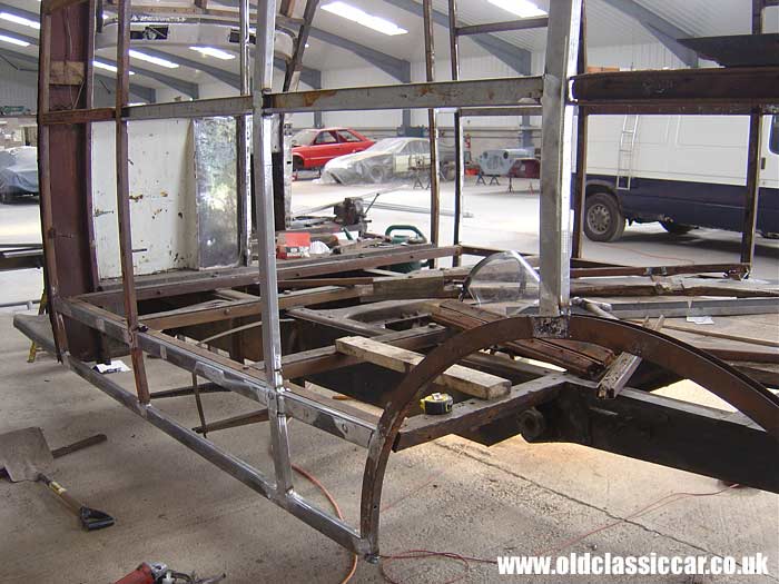 Nearside rear bodywork frame