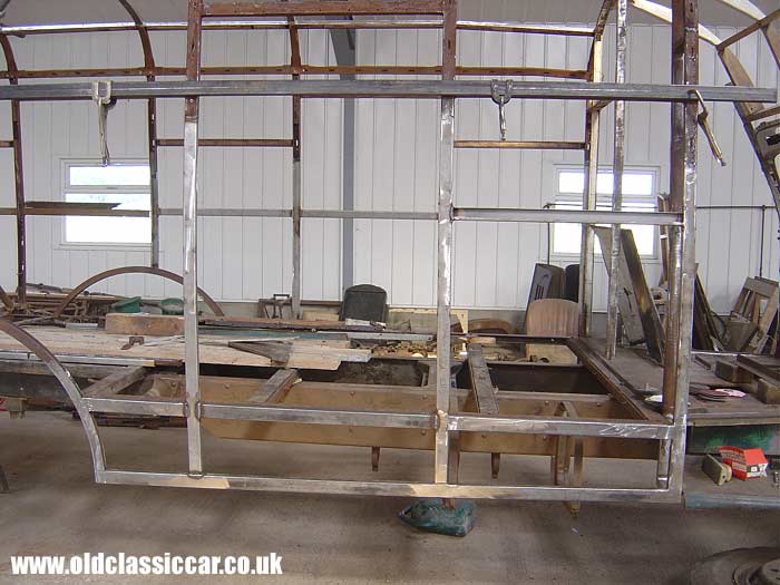 Side-on view of the coach body