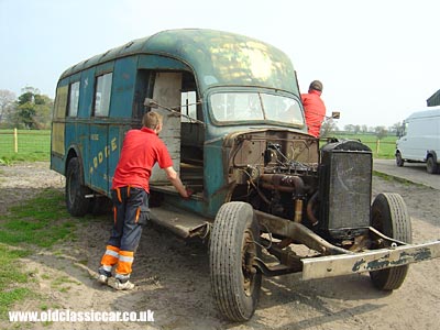 Transporting the truck to the workshop