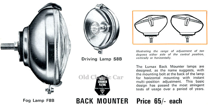 Rear-mounted fog and spot lamps