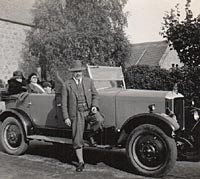 Andy's grandfather with the car