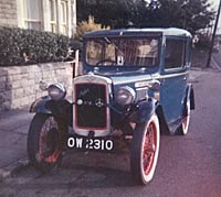 Front view of the Austin Seven in 1962