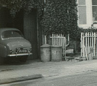 A 1958 example parked outside a hotel