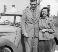 A couple stood with the Austin 8