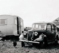 1937 Austin 10 and a caravan