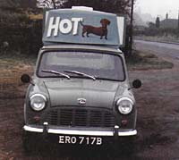 Front view of the Mini food catering van