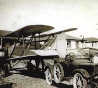 Austin Whippet aeroplane and a Perry car