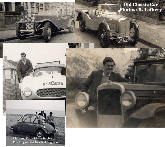 Just some of Barry's old cars