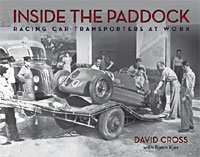 The actual cover of this book on racing car transporters