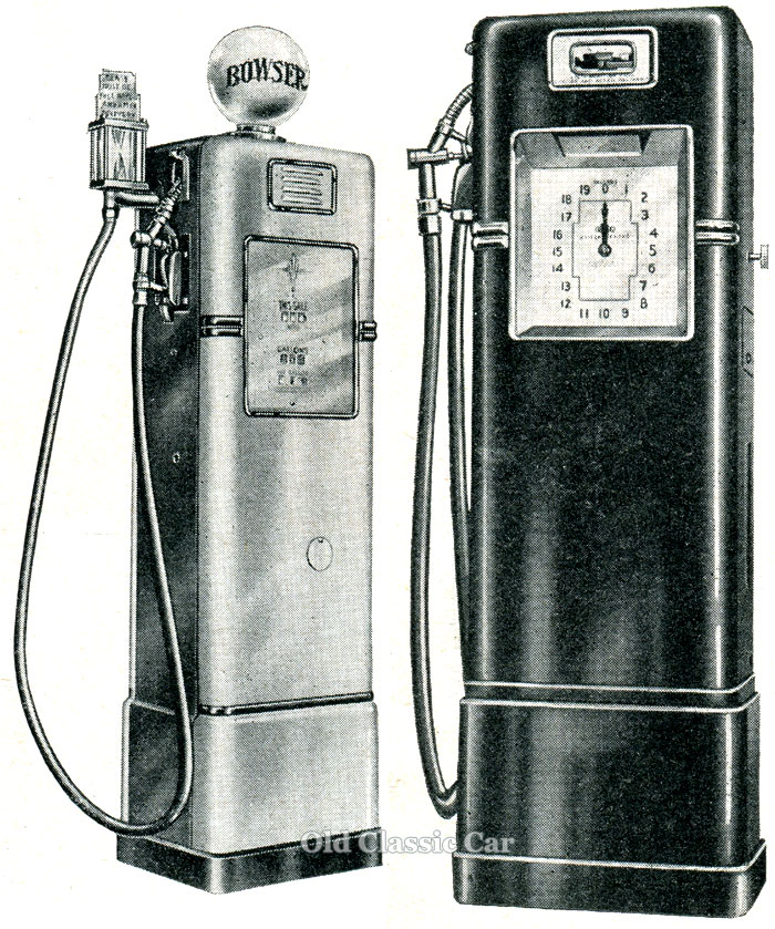 Bowser pumps from the 1940s