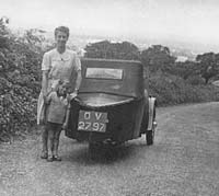 Rear view of a BSA three-wheeler 1931/1932