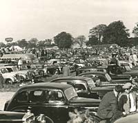 The car-park at Silverstone in 1949