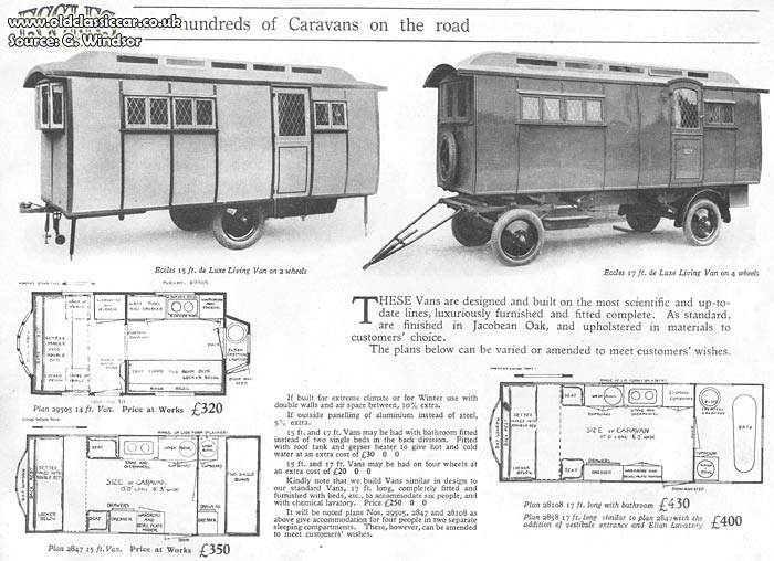 1920s Eccles caravan brochure scan