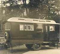 The vintage Eccles caravan on its own