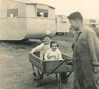 Children and caravans