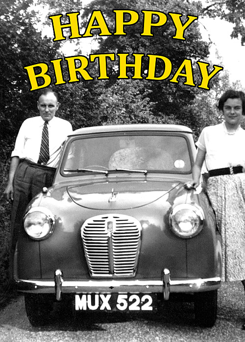 Austin A30 birthday card