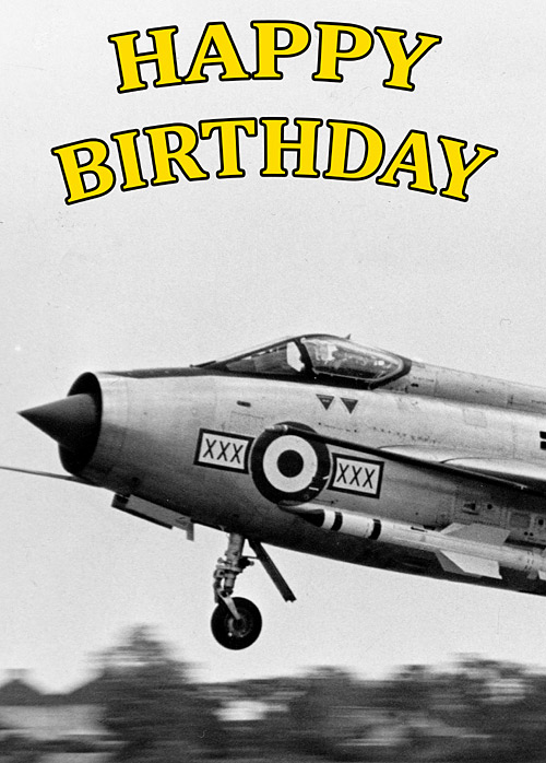 English Electric Lightning birthday card