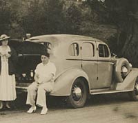 Rear three-quarter view of the '35 Chevrolet