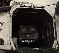 The van loaded into the Silver City air ferry