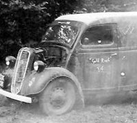 Towing the Ford with a tractor