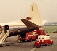 Esso van and aircraft fuel tanker, at Elmdon Airport (Birmingham)