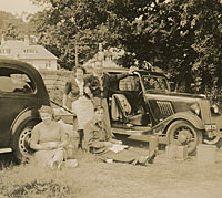 A 1937 Model Y and a 7Y