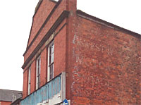 Former garage building in Oswestry, Shropshire