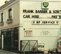 Outside the garage and car hire business