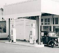 The Bristol garage in the 1950s