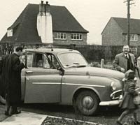 A well-laden Humber Hawk saloon