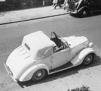 Overhead view of the Humber 12 drophead coupe