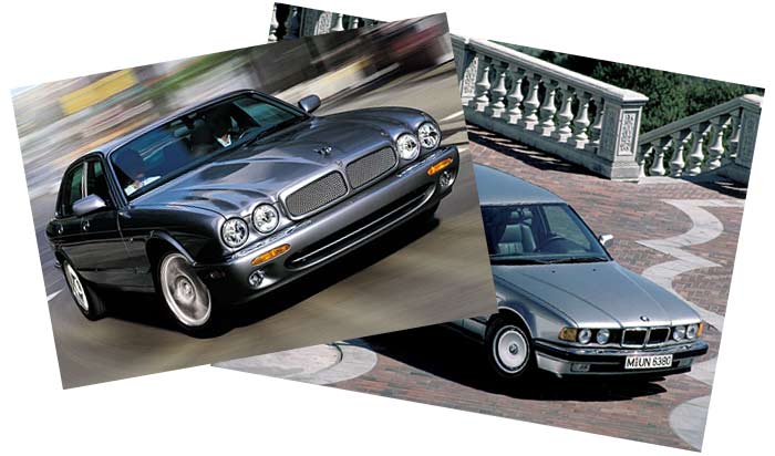 Jaguar XJR and BMW 750iL