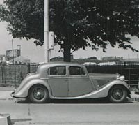 Side view of a post-war Jaguar