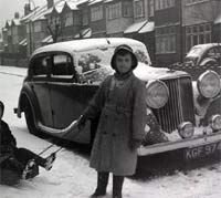 1948 Mk4 Jaguar in the snow