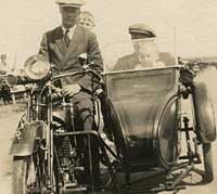 James motorcycle and sidecar