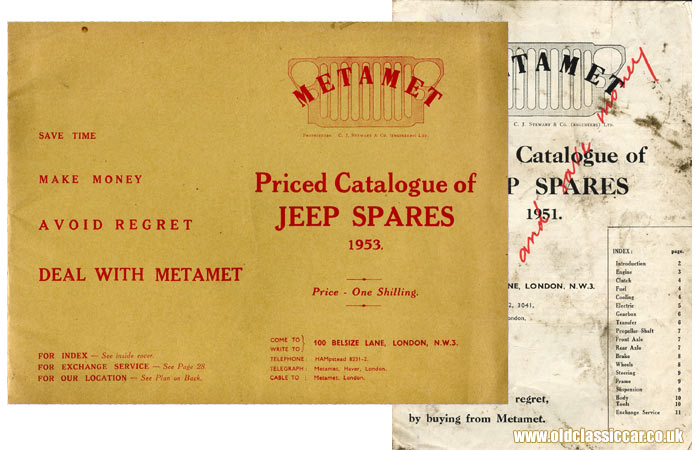 Front cover of the 1953 and 1951 catalogues