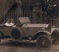 Photo of a Kingsbury Junior with two boys sat in it