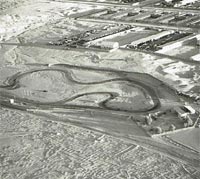 Aerial view of the kart racing course in Kuwait