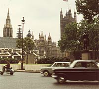 Austin and a Ford car in traffic