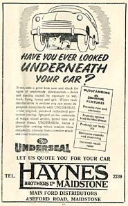 Underseal for your car at Haynes Brothers of Maidstone