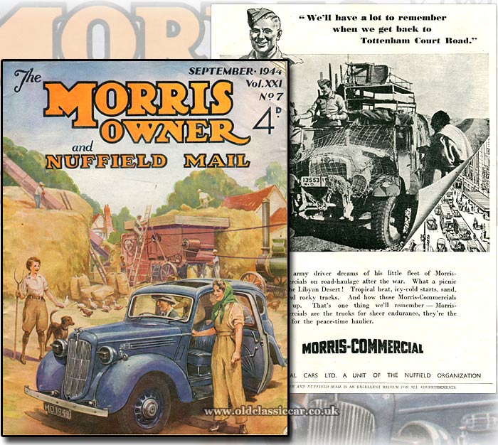Cover of the Morris car magazine from WW2