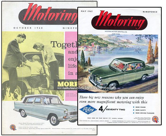 The Riley 4/72 car features on MOTORING magazine
