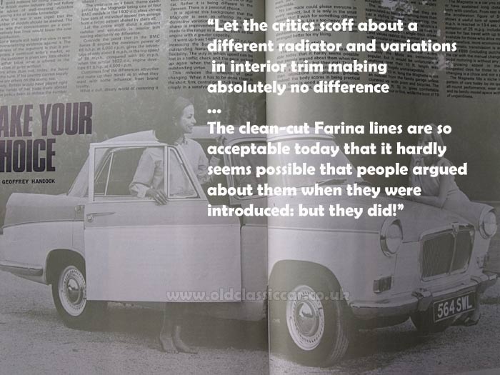 The Farina-designed MG Magnette car
