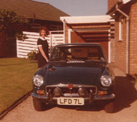 Front view, MGB GT chrome bumper version