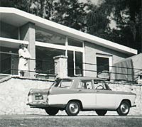 Rear 3/4 view of the MG Magnette