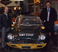 Front view of the MGC GTS as found