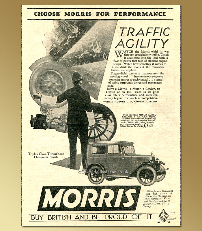 Ad for the 1930 Morris Minor