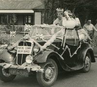 A Morris 8 tourer at a Pontin's holiday camp in 1954