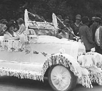 A bullnose Morris in use at a wedding